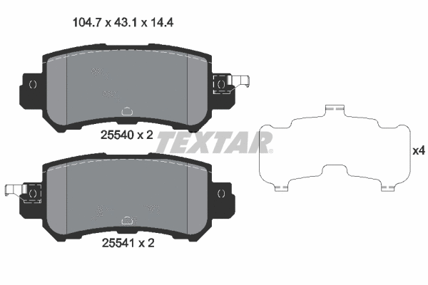 Brake Pad Set, disc brake (2554001)