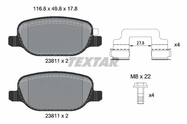 Brake Pad Set, disc brake (2381103)