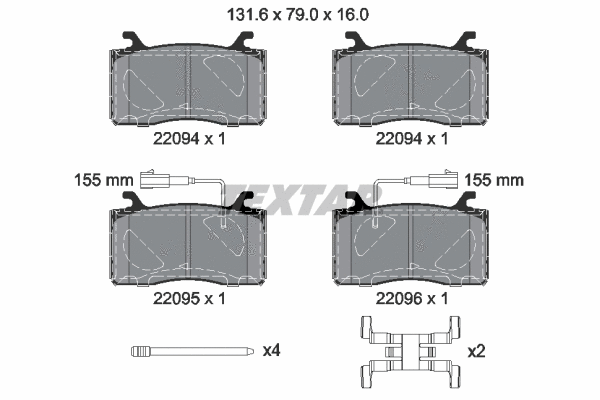 Brake Pad Set, disc brake (2209401)