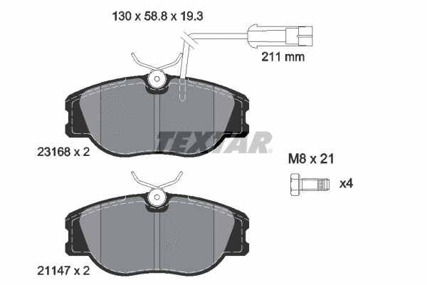 Brake Pad Set, disc brake (2316803)