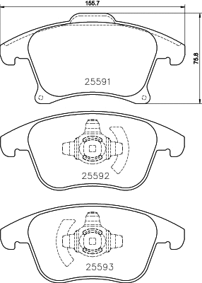 Brake Pad Set, disc brake (2559101)