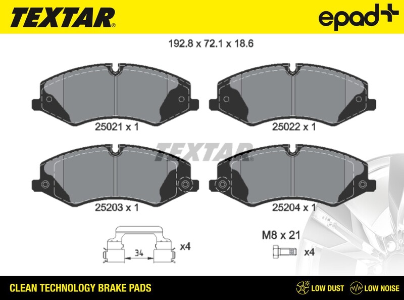 Brake Pad Set, disc brake (2502201CP)