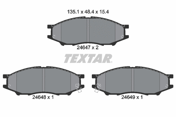 Brake Pad Set, disc brake (2464701)