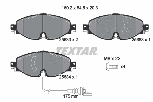Brake Pad Set, disc brake (2568301)
