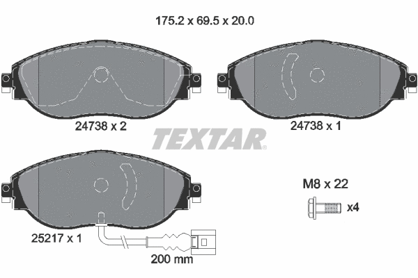 Brake Pad Set, disc brake (2473801)
