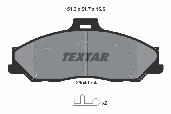 Brake Pad Set, disc brake (2354001)