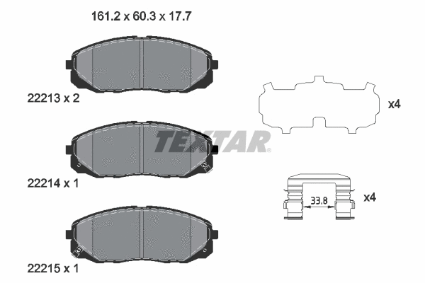 Brake Pad Set, disc brake (2221301)