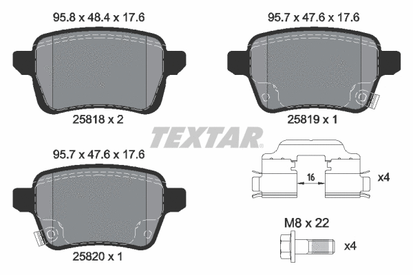 Brake Pad Set, disc brake (2581802)