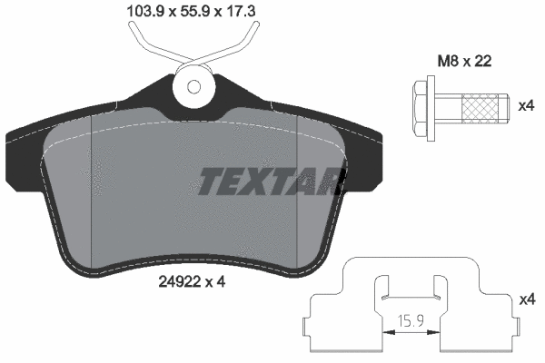 Brake Pad Set, disc brake (2492201)