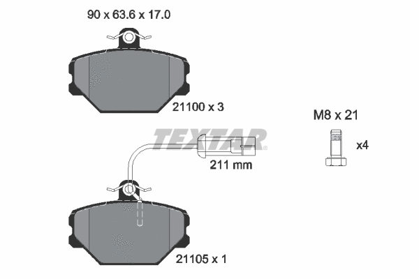 Brake Pad Set, disc brake (2110005)