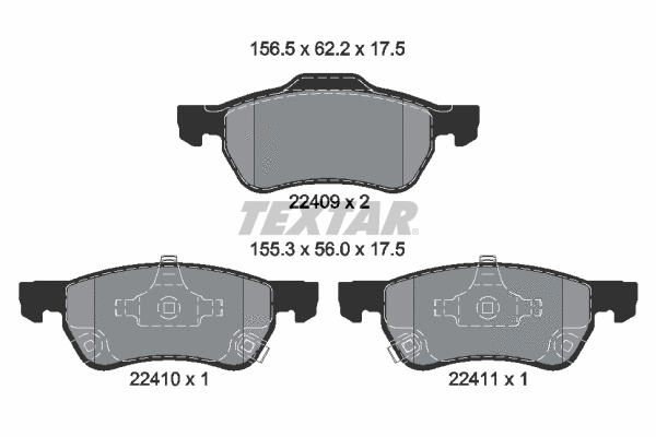 Brake Pad Set, disc brake (2240901)