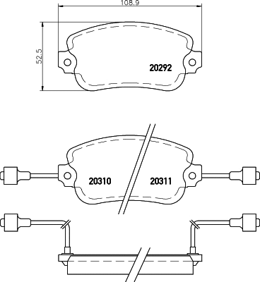 Brake Pad Set, disc brake (2029203)
