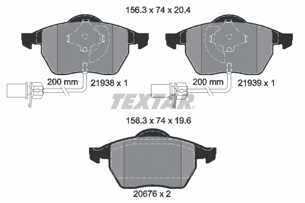 Brake Pad Set, disc brake (2193801)