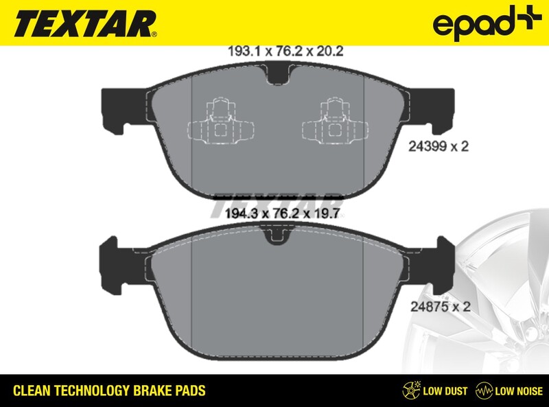 Brake Pad Set, disc brake (2439901CP)