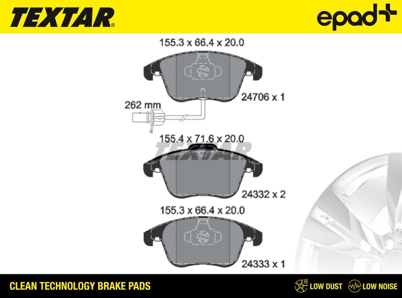 Brake Pad Set, disc brake (2470601CP)