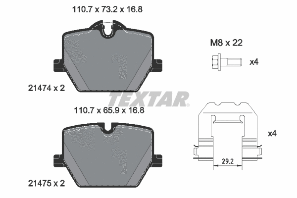Brake Pad Set, disc brake (2147401)