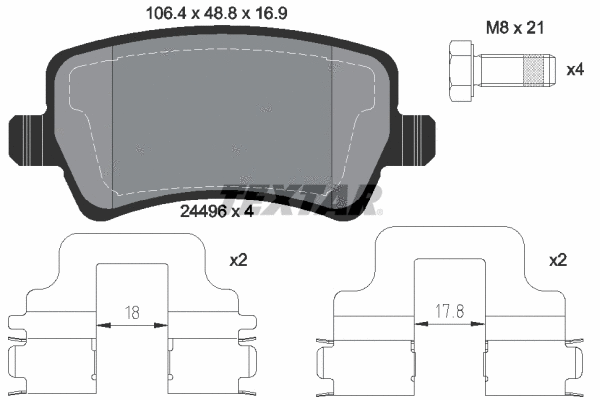Brake Pad Set, disc brake (2449602)