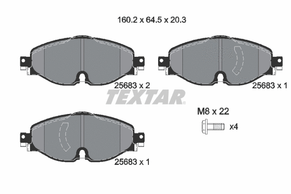 Brake Pad Set, disc brake (2568303)