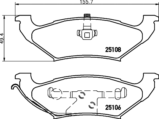 Brake Pad Set, disc brake (2510801)