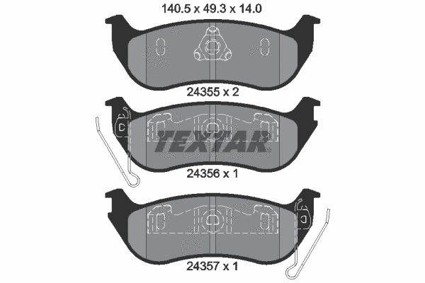 Brake Pad Set, disc brake (2435501)