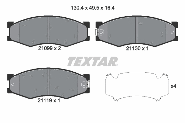 Brake Pad Set, disc brake (2109902)