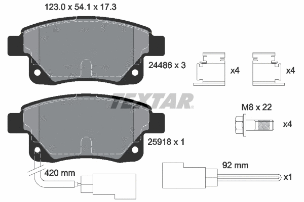 Brake Pad Set, disc brake (2448601)