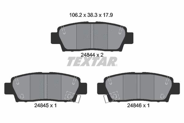 Brake Pad Set, disc brake (2484401)