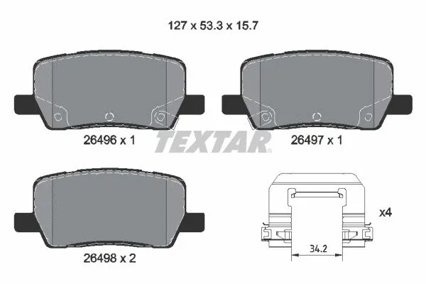 Brake Pad Set, disc brake (2649601)