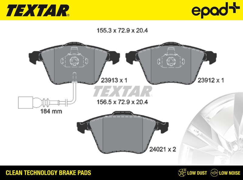 Brake Pad Set, disc brake (2391301CP)
