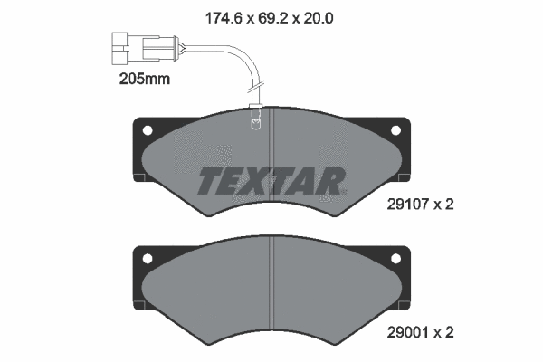 Brake Pad Set, disc brake (2910701)