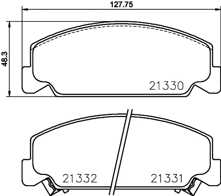 Brake Pad Set, disc brake (2133001)