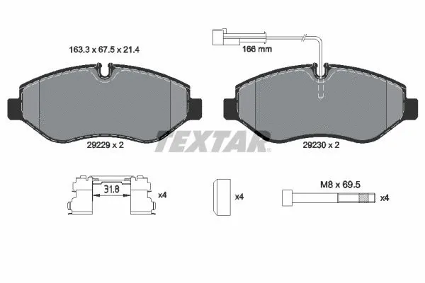 Brake Pad Set, disc brake (2922902)