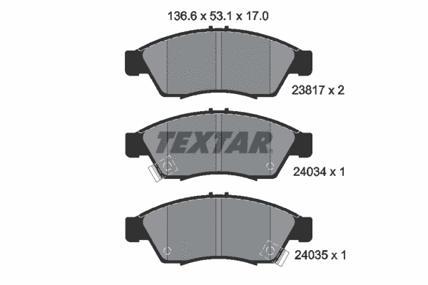 Brake Pad Set, disc brake (2381701)