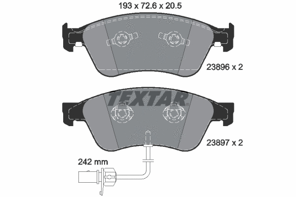 Brake Pad Set, disc brake (2389601)