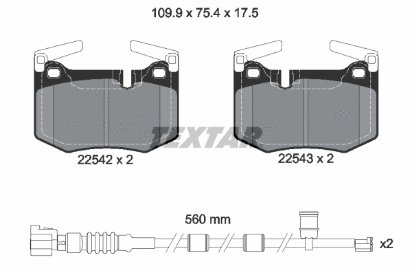 Brake Pad Set, disc brake (2254201)