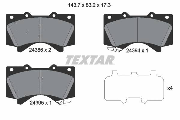Brake Pad Set, disc brake (2438601)