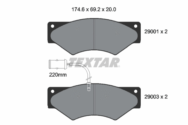 Brake Pad Set, disc brake (2900102)