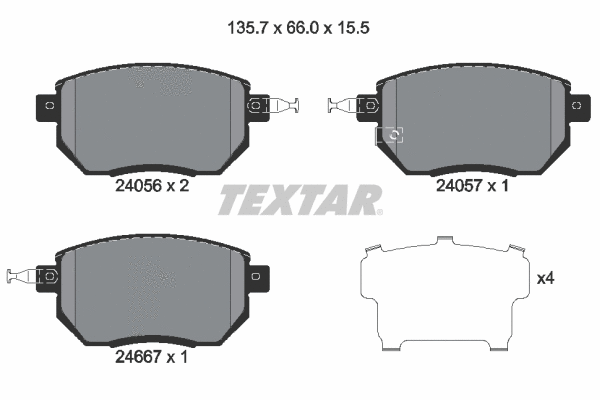 Brake Pad Set, disc brake (2405601)