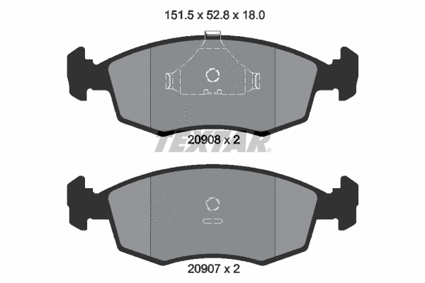 Brake Pad Set, disc brake (2090802)