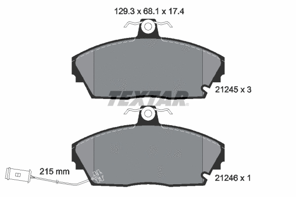 Brake Pad Set, disc brake (2124501)