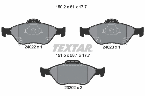 Brake Pad Set, disc brake (2402201)