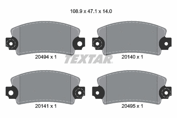 Brake Pad Set, disc brake (2049401)