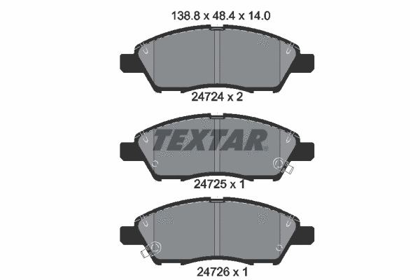 Brake Pad Set, disc brake (2472401)