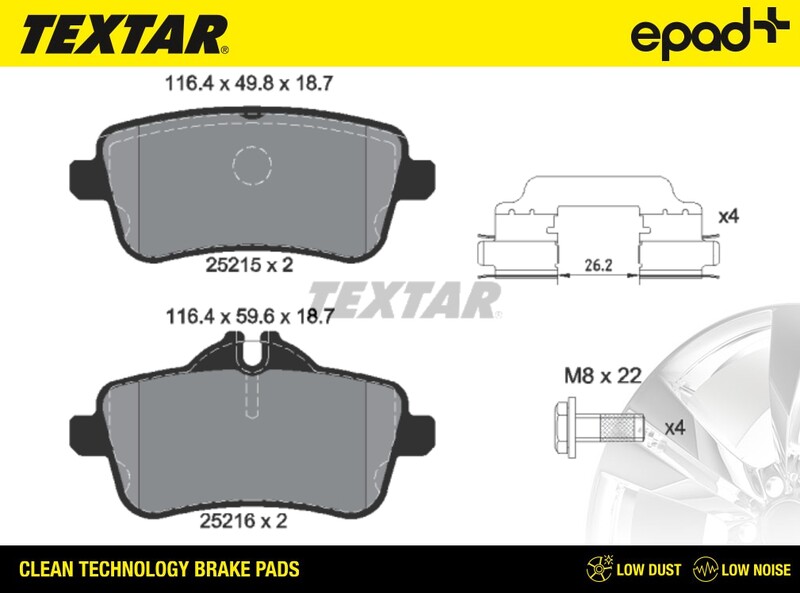 Brake Pad Set, disc brake (2521501CP)
