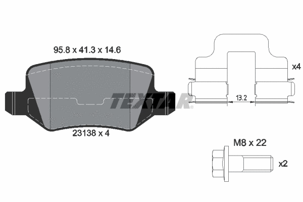 Brake Pad Set, disc brake (2313803)