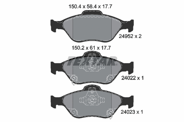 Brake Pad Set, disc brake (2495201)