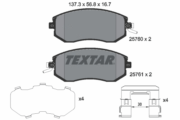 Brake Pad Set, disc brake (2576001)