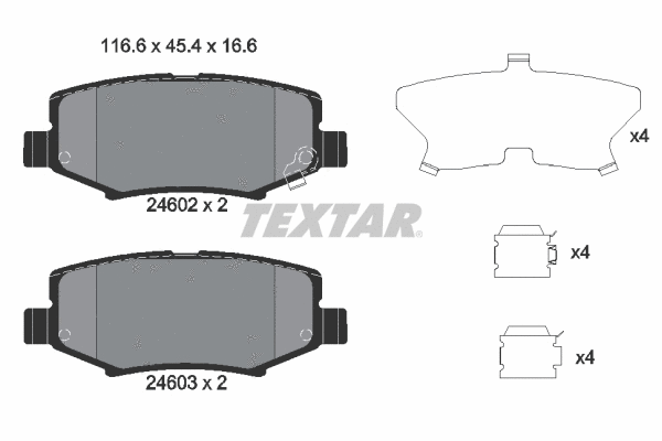 Brake Pad Set, disc brake (2460201)