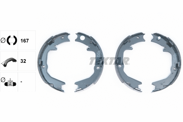 Brake Shoe Set, parking brake