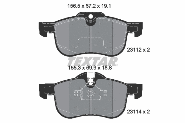Brake Pad Set, disc brake (2311203)